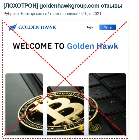 Отзывы о мошеннике goldenhawkgroup.com